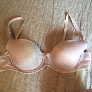 Victoria’s Secret lightly lined lace Demi bra.